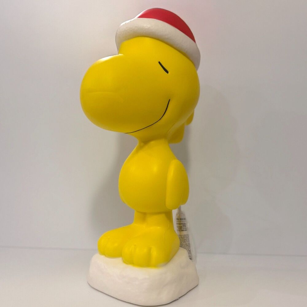 Blow Mold Decor Woodstock with Santa Hat 22 in NEW